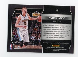 Nikola Jokic 2016-17 Panini Prizm Autographed Card #78