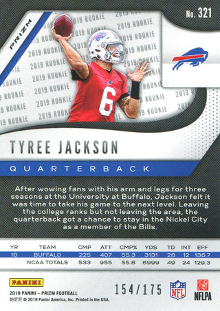 Tyree Jackson 2019 Panini Prizm Green Hyper Rookie Card 154/175