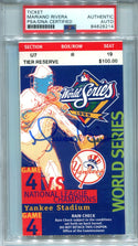 Mariano Rivera Autographed 1999 World Series Game 4 Ticket Stub (PSA)
