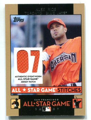 Alex Rios 2007 Topps All Star Game Stitches #ASAIR Jersey Card
