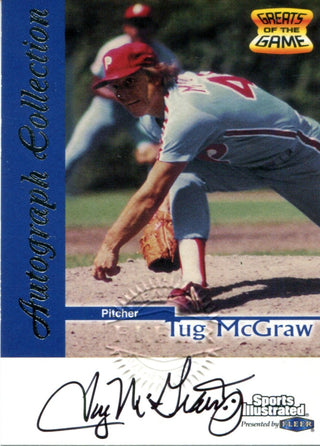 Tug McGraw Autographed Fleer Card