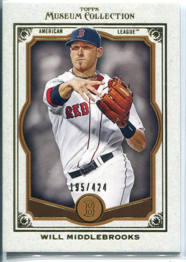 Will Middlebrooks 2013 Topps Museum Collection Bronze Parallel Card 195/424