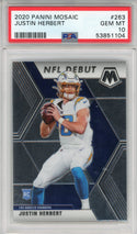 Justin Herbert 2020 Panini Mosaic Rookie Card #263 (PSA)