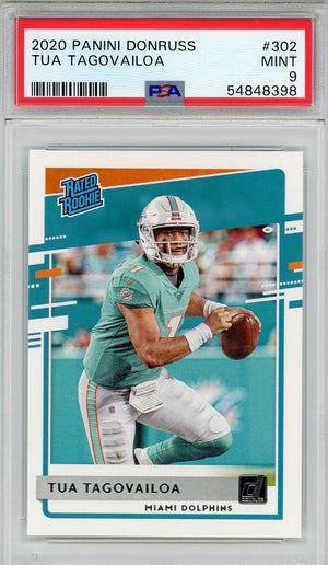 Tua Tagovailoa 2020 Panini Donruss Rookie Card #302 (PSA)