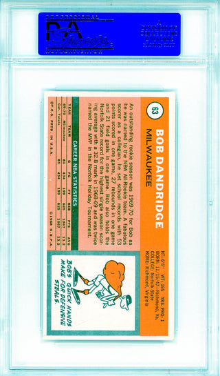 Bob Dandridge 1970 Topps Card #63 (PSA Mint 9)