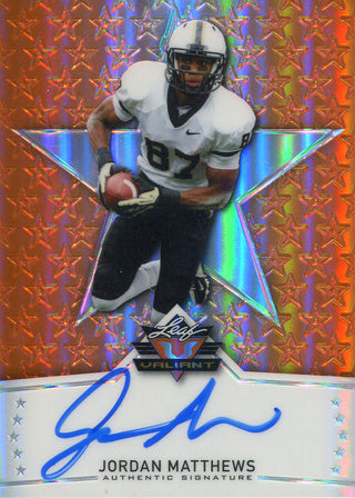 Jordan Matthews Autographed 2014 Leaf Valiant Card