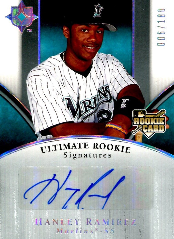 Hanley Ramirez 2006 Upper Deck Autographed Rookie Card #6/180