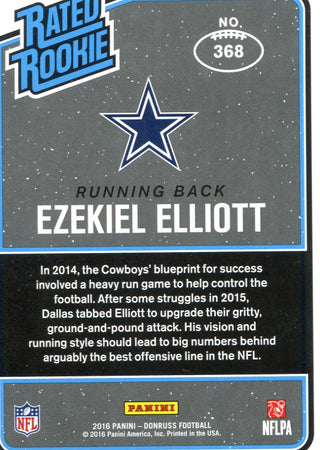 Ezekiel Elliott 2016 Donruss Rated Rookie Card