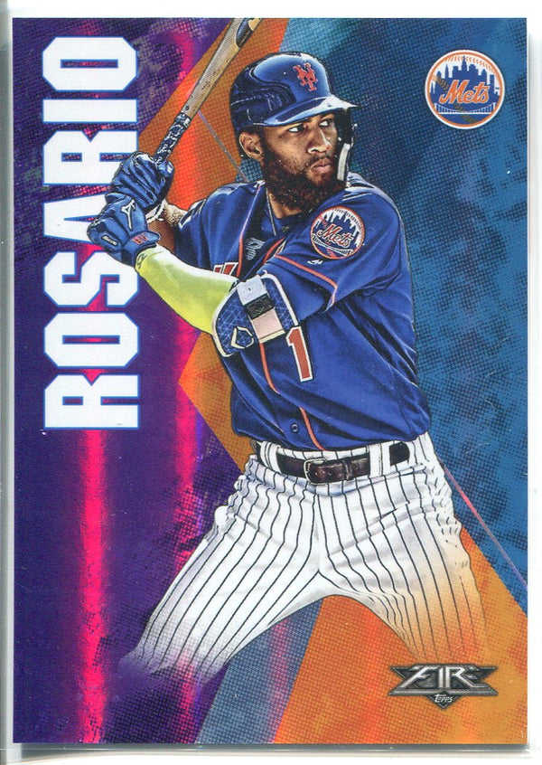 Amed Rosario 2019 Topps Fire Purple Foil Refractor Card 11/99