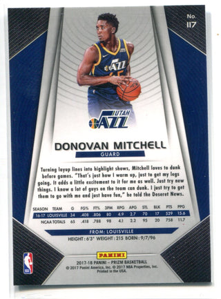 Donovan Mitchell 2017-18 Panini Prizm Base #117