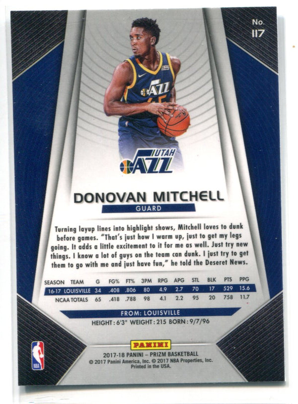 Donovan Mitchell 2017-18 Panini Prizm Base #117