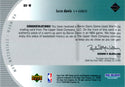 Baron Davis 2002 Upper Deck Game Used Jersey Card