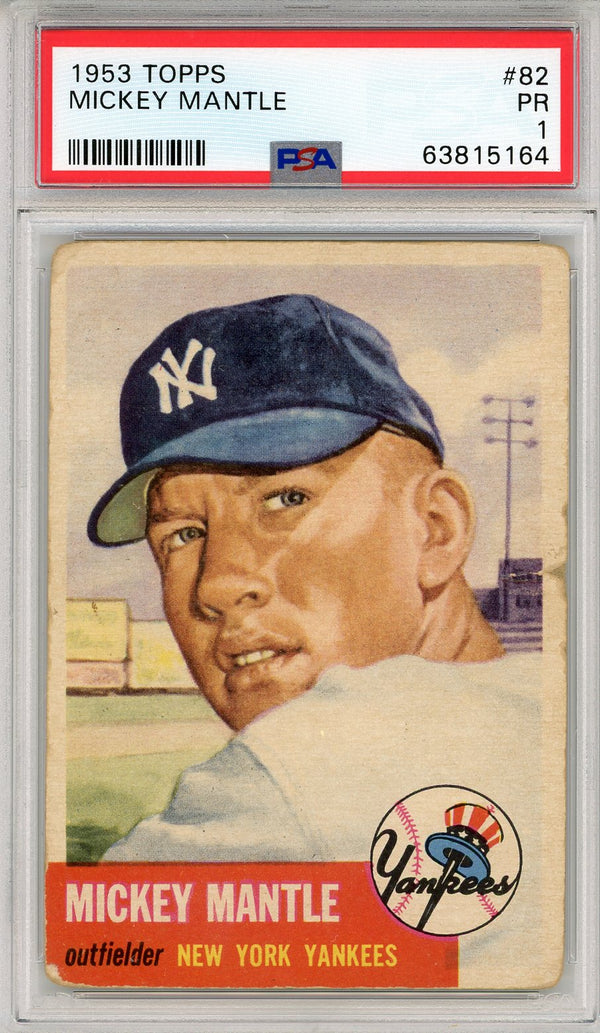 Mickey Mantle 1953 Topps Card #82 (PSA)