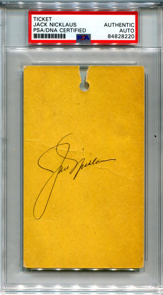 Jack Nicklaus 1967 Autographed Golf Exhibition Ticket (PSA)