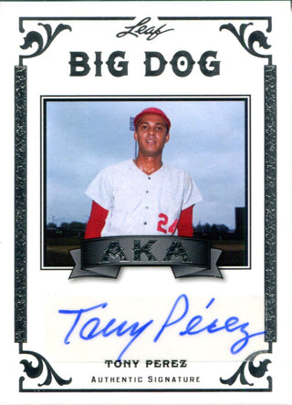 Tony Perez Autographed 2012 Leaf AKA Big Dog Card