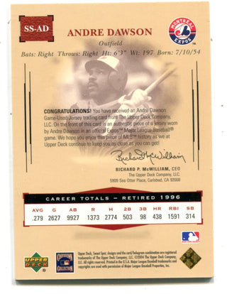 Andre Dawson 2004 Upper Deck #SSAD Jersey Card /275