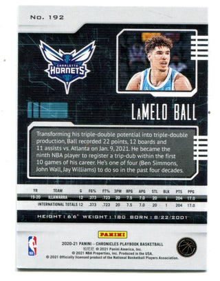 LaMelo Ball 2020-21 Panini Playbook #192 Card