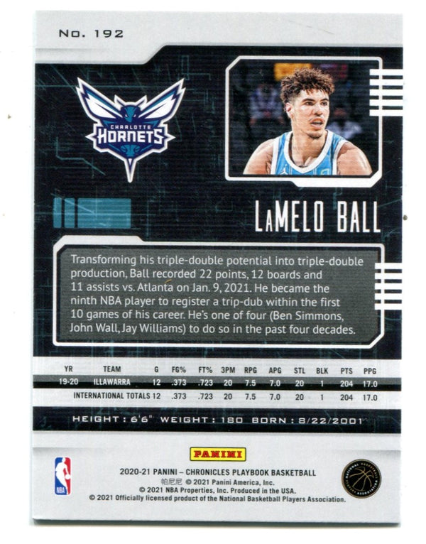 LaMelo Ball 2020-21 Panini Playbook #192 Card