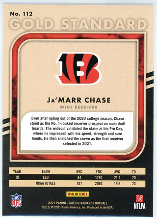 Ja'Marr Chase 2021 Panini Gold Standard Gold Rookie Card