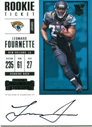 Leonard Fournette Autographed Panini Card