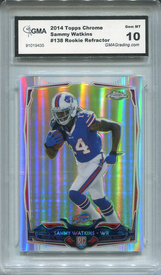 Sammy Watkins Unsigned 2014 Topps Chrome Refractor Rookie Card (GMA)