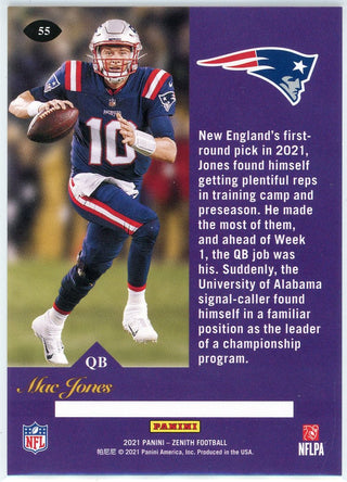 Mac Jones 2021 Panini Zenith Artist Proof Gold Rookie Card