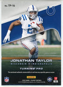 Jonathan Taylor 2020 Panini Playoff Turning Pro Rookie Patch Card #TP-16