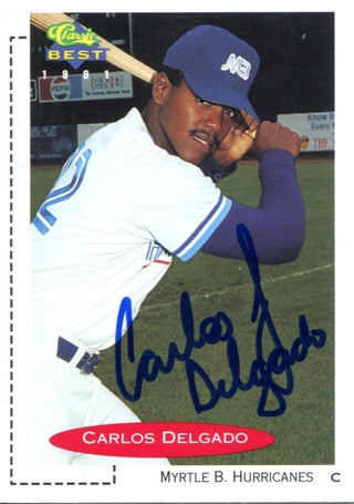 Carlos Delgado Autographed 1981 Classic Best Card