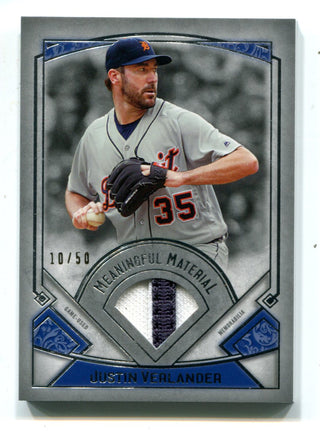 Justin Verlander 2017 Topps Meaningful Materials #MMJVE Relic Card 10/50