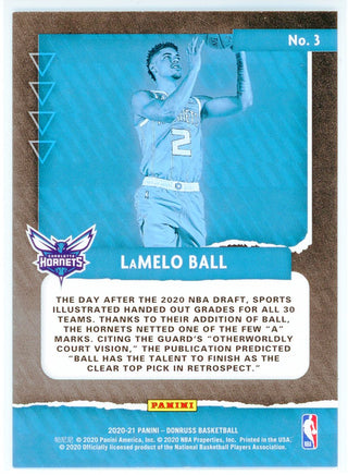 LaMelo Ball 2020-21 Panini Donurss X-Pectations Rookie Card #3