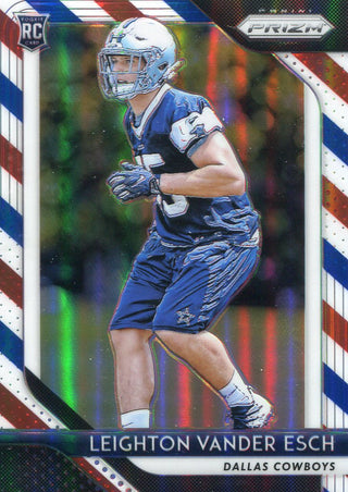 Leighton Vander Esch 2018 Panini Prizm Red White Blue Rookie Card
