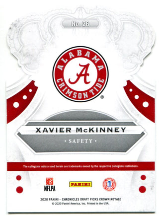 Xavier McKinney 2020 Panini Chronicles Draft Picks Crown Royale Rookie Card