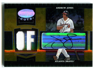 Andruw Jones 2004 Leaf Certified Cuts Gold Autographed Jersey Card #18
