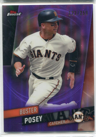 Buster Posey 2019 Topps Finest Purple Refractor Card 122/250