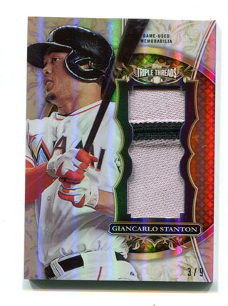 Giancarlo Stanton 2013 Topps Triple Threads Material Card #GST2 /9