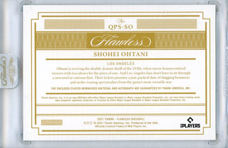 Shohei Ohtani Autographed 2021 Panini Flawless Jersey Card #QPS-SO
