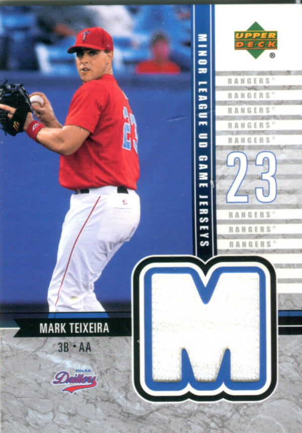Mark Teixeira 2002 Upper Deck Game Used Jersey Card