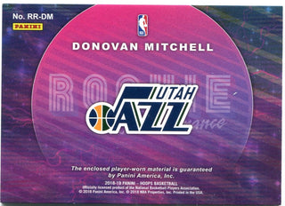 Donovan Mitchell Rookie Remembrance NBA Hoops Jersey Rookie Card