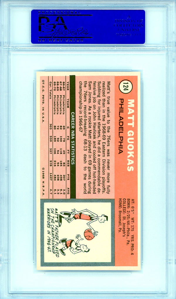 Matt Guokas 1970 Topps Card #124 (PSA Mint 9)