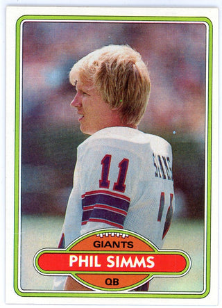 Phil Simms 1980 Topps Card #225