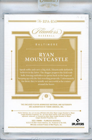 Ryan Mountcastle Autographed 2021 Panini Flawless Rookie Jersey Card #RPA-RM