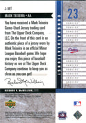 Mark Teixeira 2002 Upper Deck Game Used Jersey Card