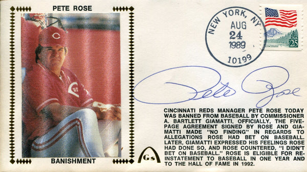Pete Rose Autographed Banishment First Day Cover