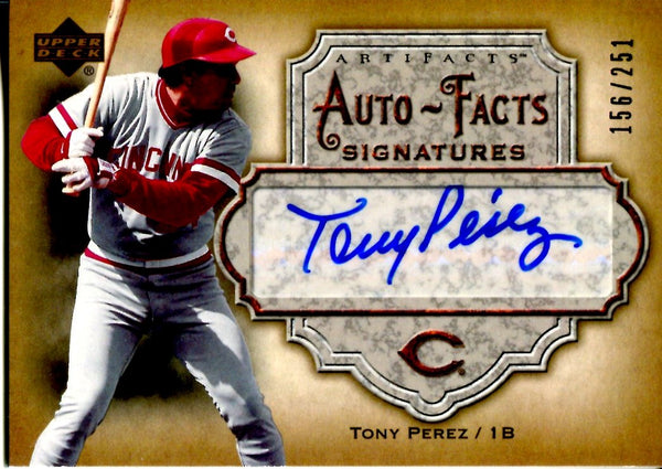 Tony Perez 2006 Upper Deck Auto-Facts Signatures 156/251