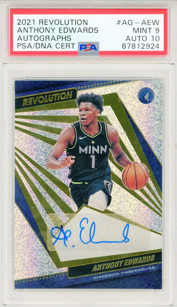 Anthony Edwards Autographed 2021 Panini Revolution Card #AG