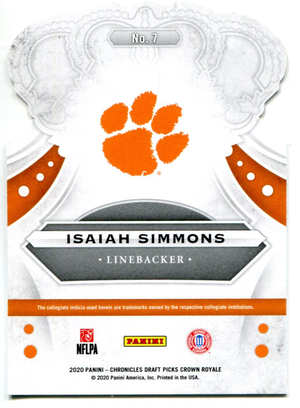 Isaiah Simmons 2020 Panini Chronicles Draft Picks Crown Royale Rookie Card