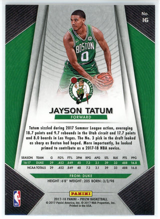 Jayson Tatum 2017-18 Panini Prizm Rookie Card #16