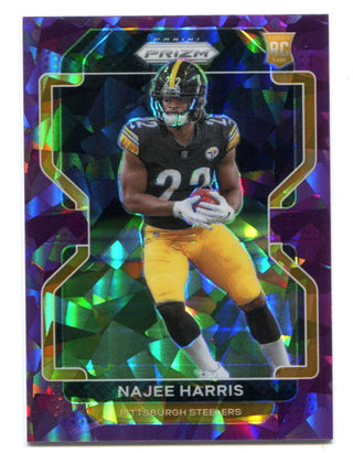 Najee Harris 2021 Panini Prizm Purple Cracked Ice #343 RC /225