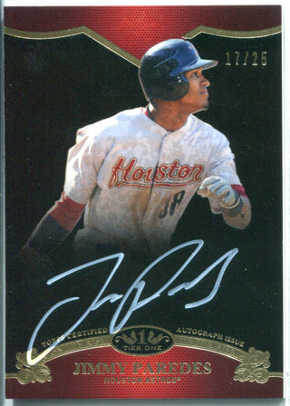 Jimmy Paredes Autographed Topps Card #17/25