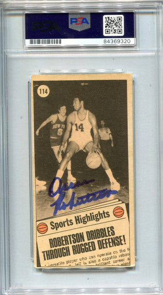 Oscar Robertson 1970-71 Topps Card #114 PSA Auto Gem MT 10  *Double Signature*